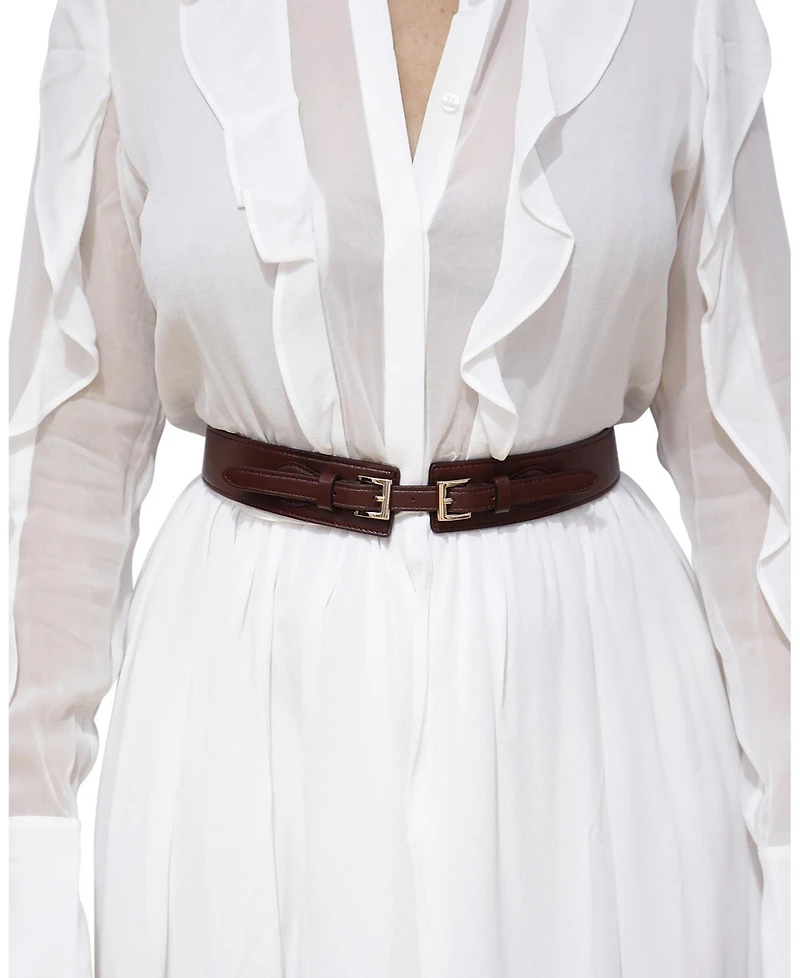 Belle & Bloom London Fog Leather Waist Belt