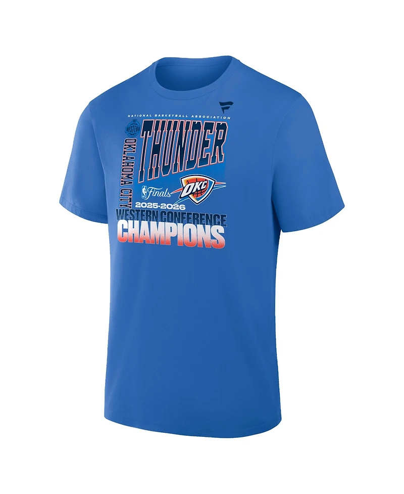 Fanatics Men's Blue Oklahoma City Thunder 2026 Western Conference Champions Stacked Block T-Shirt