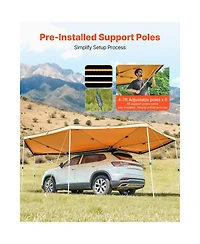 Cozito 270 Degree Vehicle Awning with Built-in Led Lights, 117 square feet