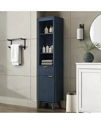 Phying 68" H Tall Bathroom Storage Cabinet with Adjustable Shelves and One Drawer and Door, Storage Cabinet for Bathroom, Living Room