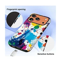 Gonez Case for iPhone 17 Pro Max, 2-in-1 Dual-Layer Shockproof Protection, Street Art Style Glossy