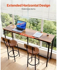 Sugift Bar Table, 1Piece 53 Kitchen High Top Table for Balcony, Living Room