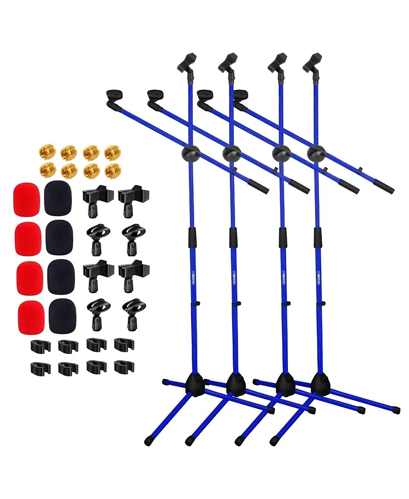 5 Core Mic Stand Floor Height Adjustable Tripod Microphone Stands With Extending Telescoping Boom Arm