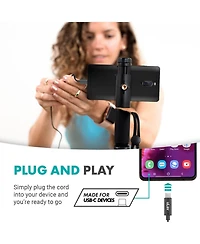 Movo uLav - Wired Omnidirectional Usb-c Lavalier Clip On Microphone