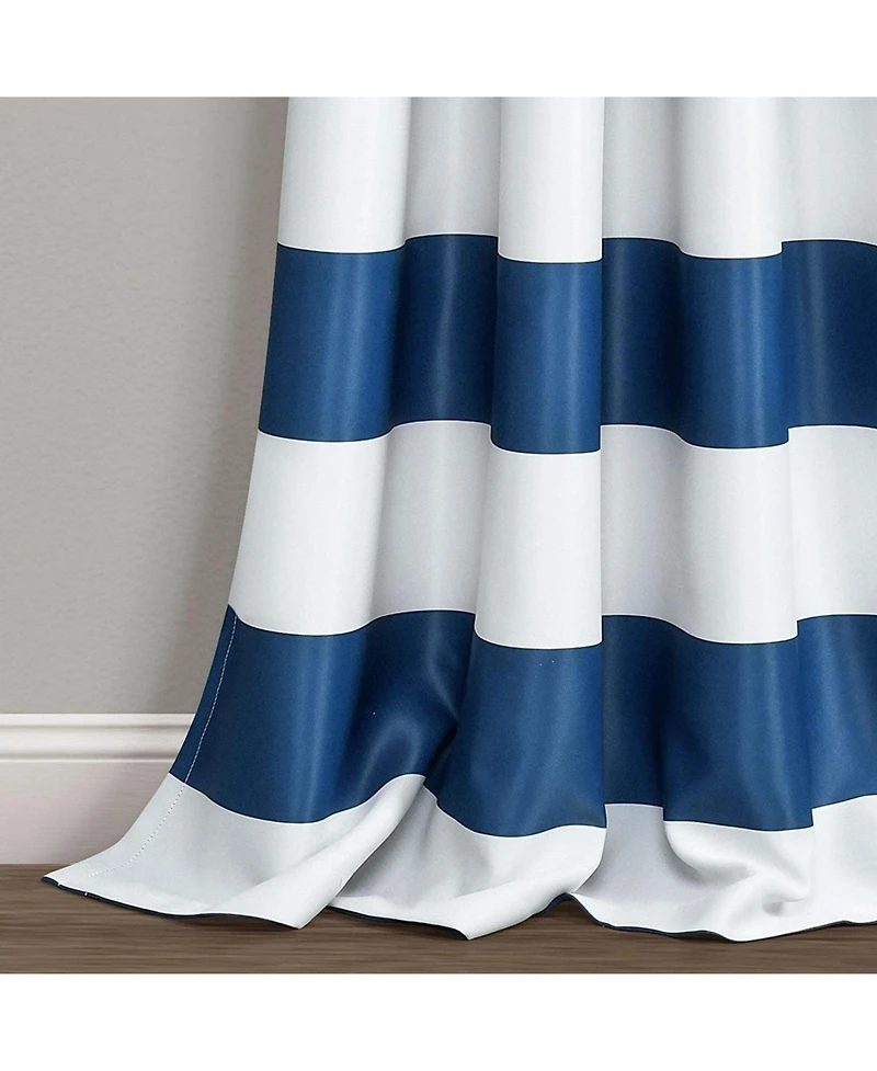 Egyptian Linens Stripe Room Darkening 52 X 84 Inch Window Curtain