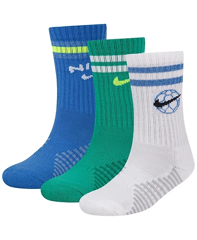Nike Boys' 4-7 Goal Mode Crew Socks, 3-Pack