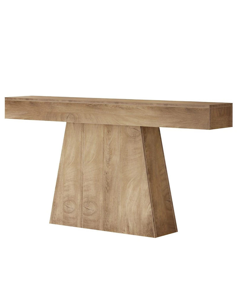 Slickblue 63" Farmhouse Console Table with Trapezoid Base