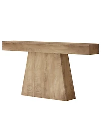Slickblue 63" Farmhouse Console Table with Trapezoid Base