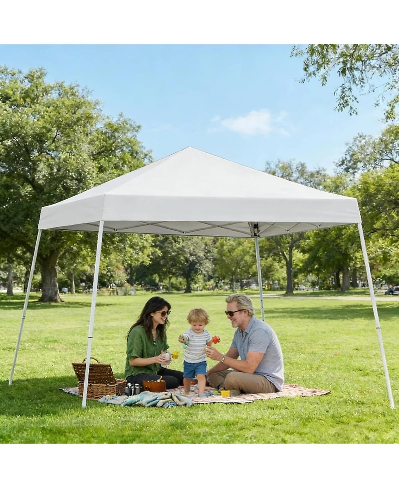 gaomon 10 x 10 Feet Pop Up Canopy Tent with Carrying Bag, Slant Leg Instant Gazebo for Beach, Patio, Deck and Garden