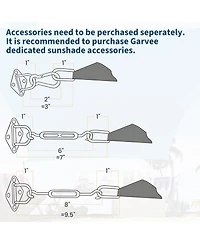 gaomon 12 x 16 Feet Rectangle Sun Shade Sail, Uv Block Outdoor Canopy for Patio, Deck, Garden and Backyard