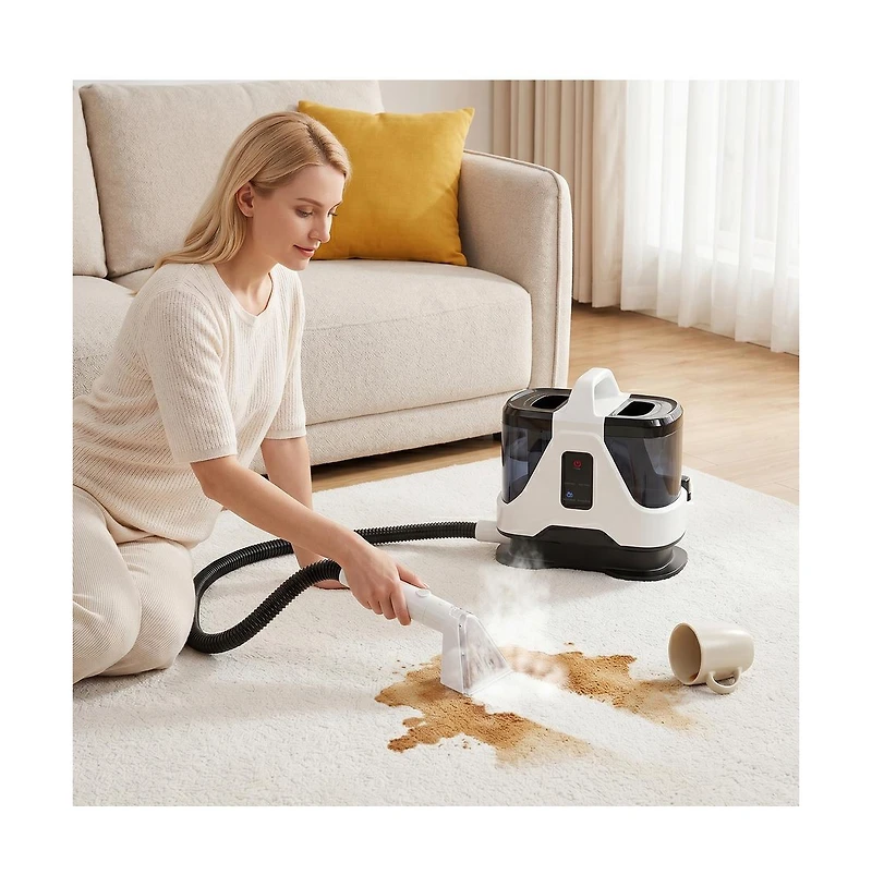 Topteng 1700W Steam Cleaner for Carpet –Hot Water, 16KPA Suction