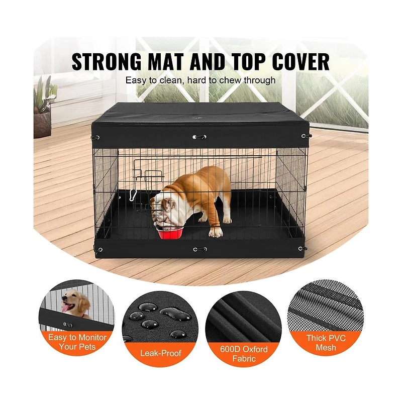 Ruie Square 4 Panel Metal Dog Exercise Pen 24 x 36 in Indoor Outdoor Playpen