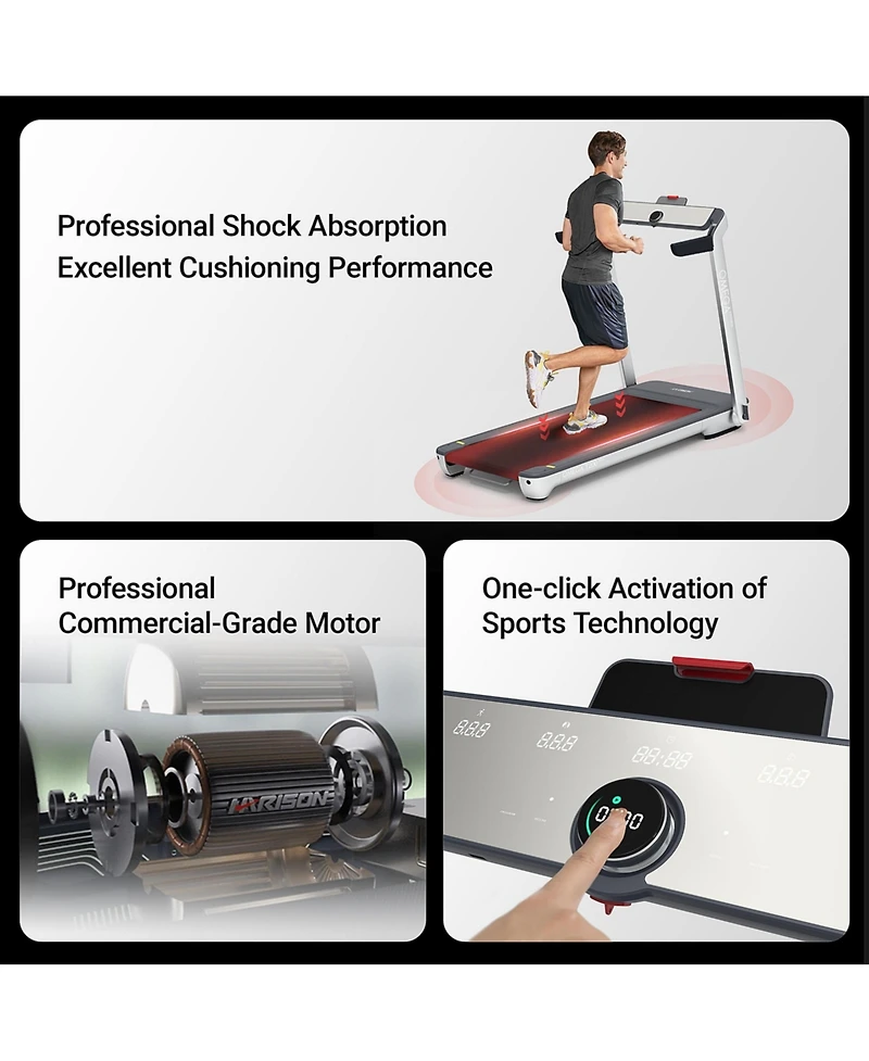 Harison Commercial Treadmill, Foldable and Low-Noise running treadmill (Hrm-T200)