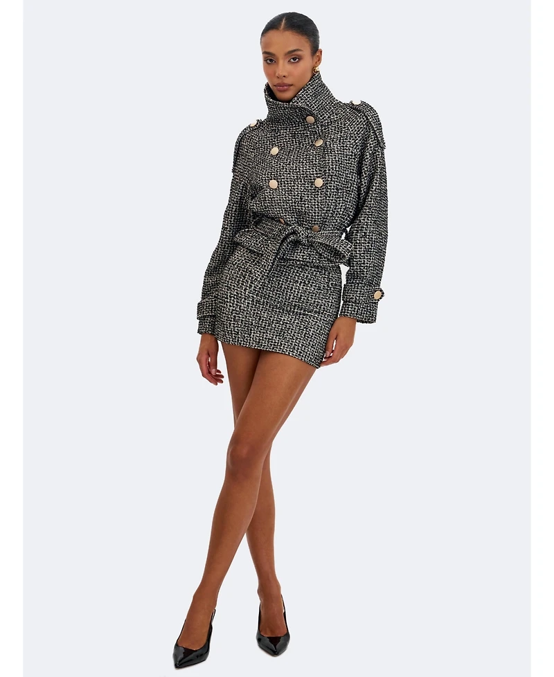 Miss Circle Women's Sandra Tweed Mini Skirt