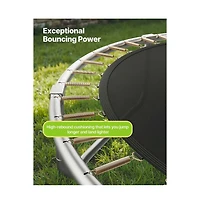 Ruie Outdoor Trampoline 12 feet Round Recreational Trampoline with Enclosure Net