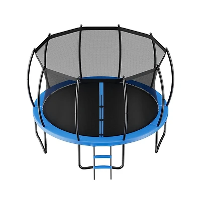 Ruie Outdoor Trampoline 15 feet Recreational Trampoline with Enclosure Net 470 lb