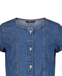 Tommy Hilfiger Girls' 4-16 Denim Short-Sleeve Dress