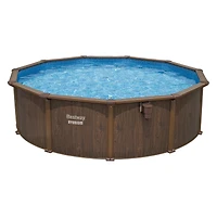 Bestway Hydrium 16 x 52" Steel Wall Round Above Ground Swimming Pool Set