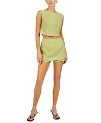 Line & Dot Women's Shea Boat Neck Sleeveless Top