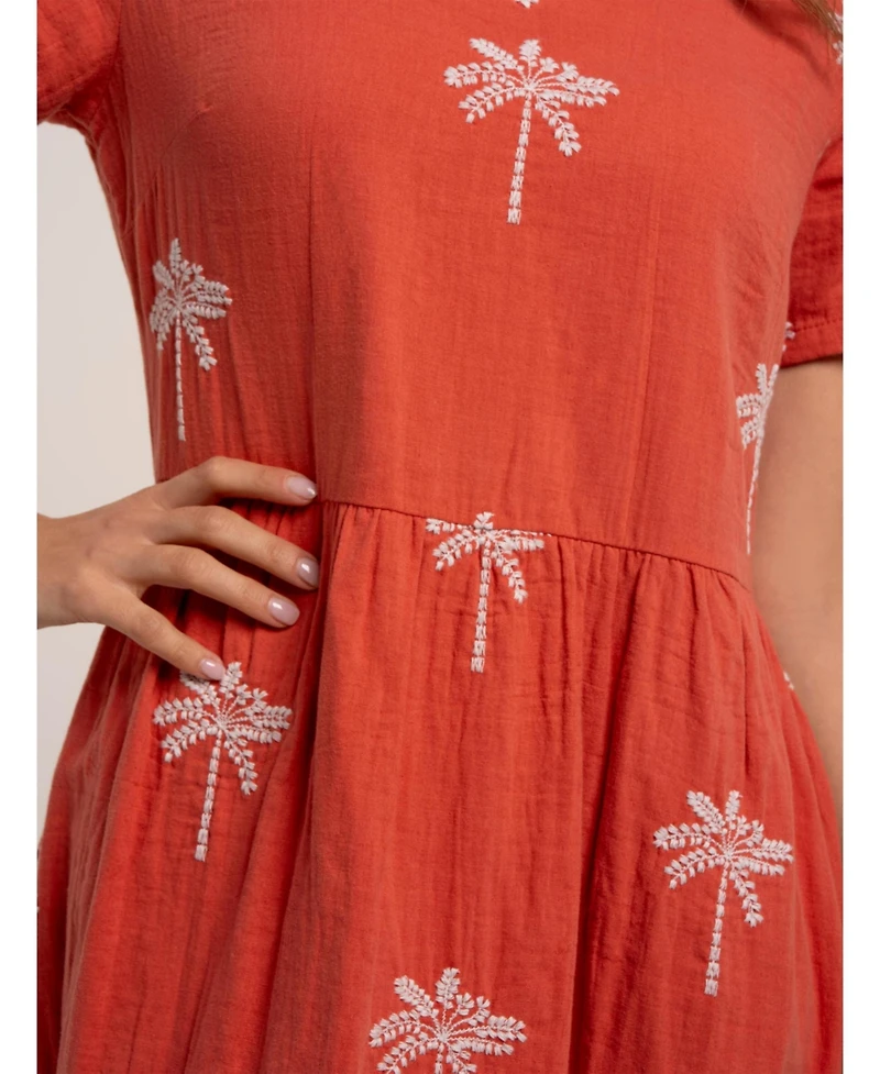 Brakeburn Women's Sol Embroidered Midi Dress