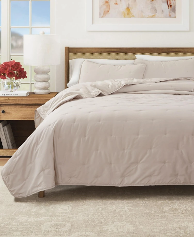 Linery Co. Detailed Dot Stitch Quilt Set With Shams