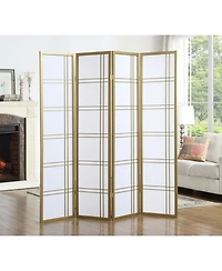 sumyeg 4-Panel Folding Room Divider Screen for Indoor Space Separation and Privacy Use