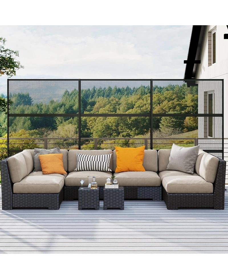 sumyeg Metal Privacy Screen with Expansion Bolts and Connection Screws for Indoor Outdoor Use