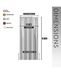 sumyeg With Pvc Foldable Accordion Door Room Divider for Indoor Space Separation and Privacy Use