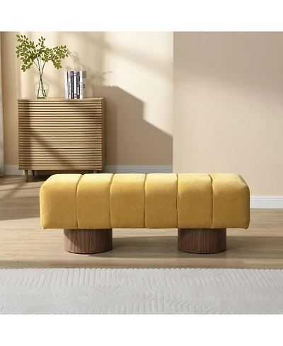 Flynama Chenille No-Assembly Dining Bench