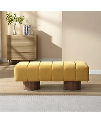Flynama Chenille No-Assembly Dining Bench
