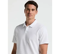 Perry Ellis Men's Short-Sleeve Seersucker Open Polo Shirt