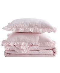 Linery Co Dot Stitch Ruffled Quilt Set With Shams