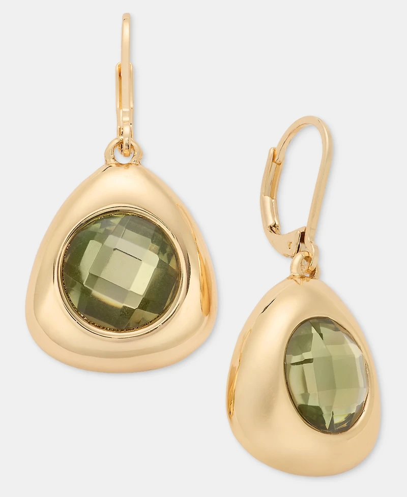 Anne Klein Stone Pebble Drop Earrings