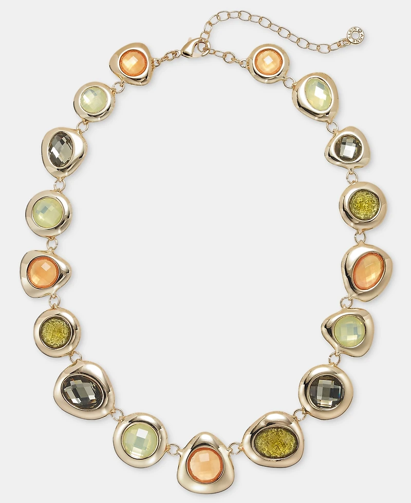 Anne Klein Stone Pebble Collar Necklace, 16" + 3" extender