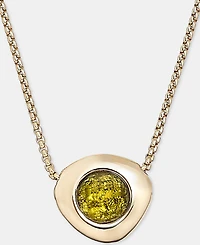 Anne Klein Stone Pebble Pendant Necklace, 16" + 3" extender