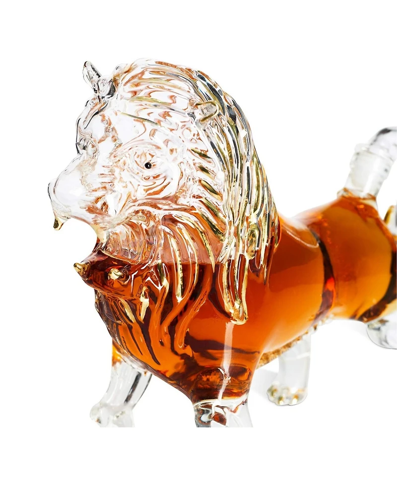 The Wine Savant Lion 17 oz. Whiskey Decanter