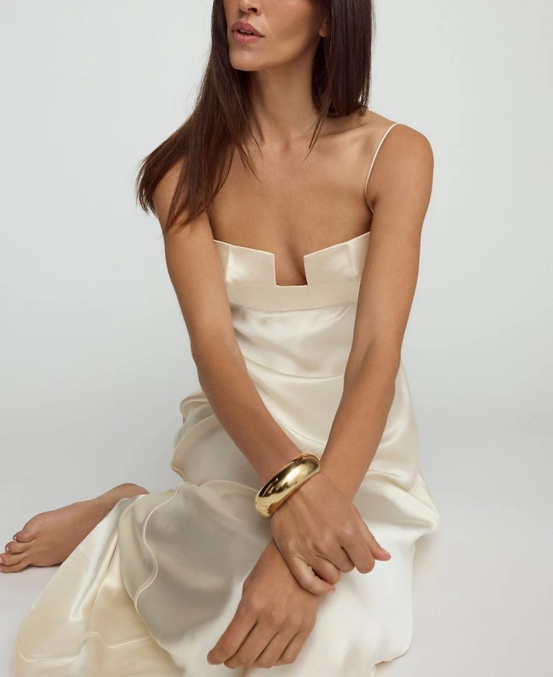 St. Moran Tarnish-Resistant Gold Domed Auguste Bangle Bracelet