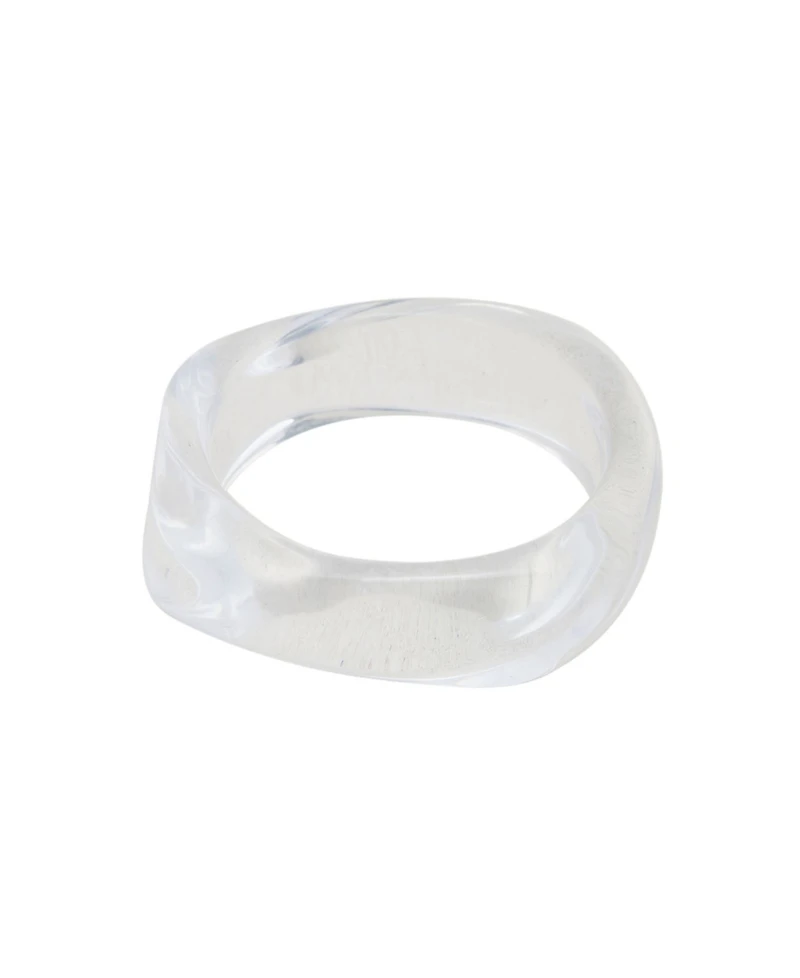 St. Moran Clear Lucite L'eau Bangle Bracelet
