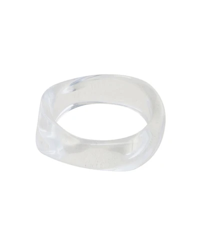St. Moran Clear Lucite L'eau Bangle Bracelet