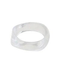 St. Moran Clear Lucite L'eau Bangle Bracelet
