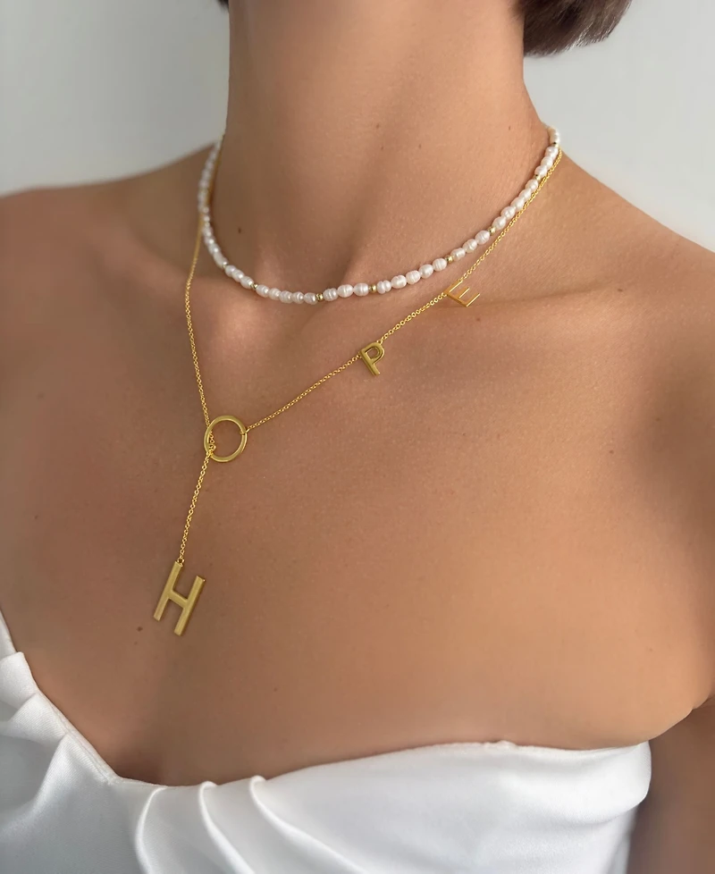 St. Moran Gold Hope Lariat Necklace