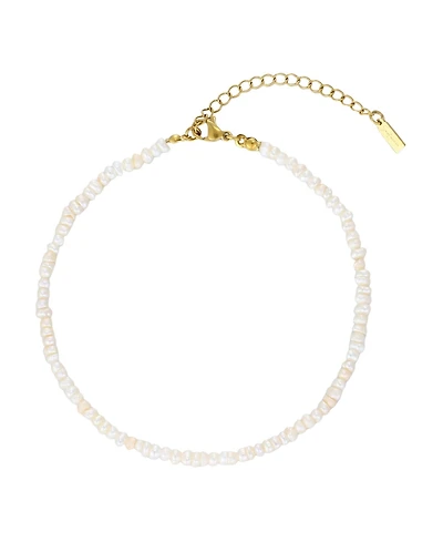 St. Moran Tarnish-Resistant Natural Keshi Freshwater Pearl Rena Anklet