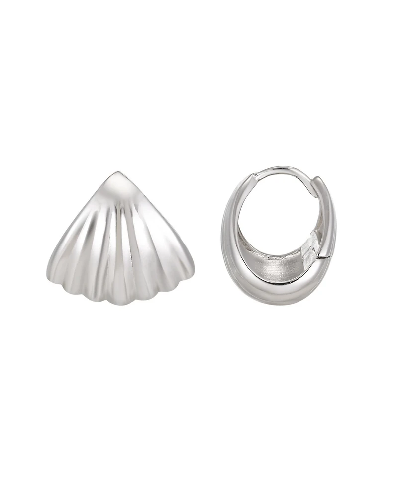 St. Moran Silver Statement Palm Huggie Earrings