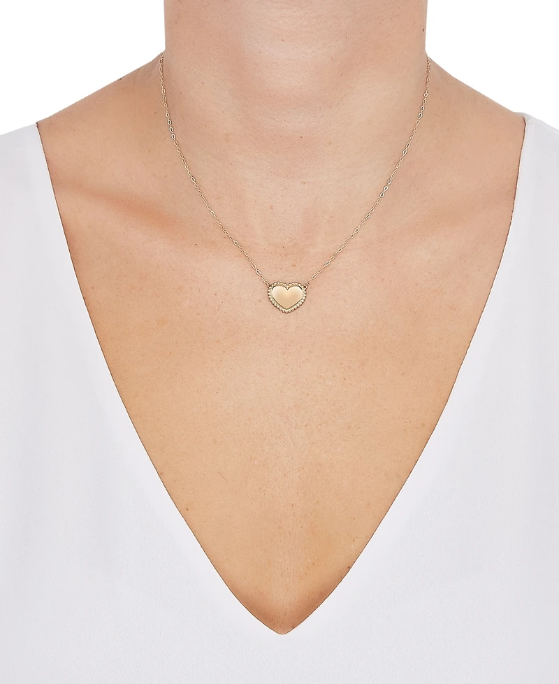Macy's Heart Pendant Necklace in 10k Yellow Gold