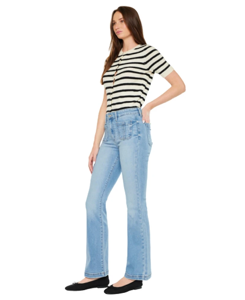 KanCan Women's Usa Juniors' Lux High Rise Bootcut Jeans
