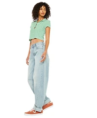 KanCan Women's Karin Low Slung Horseshoe Jeans