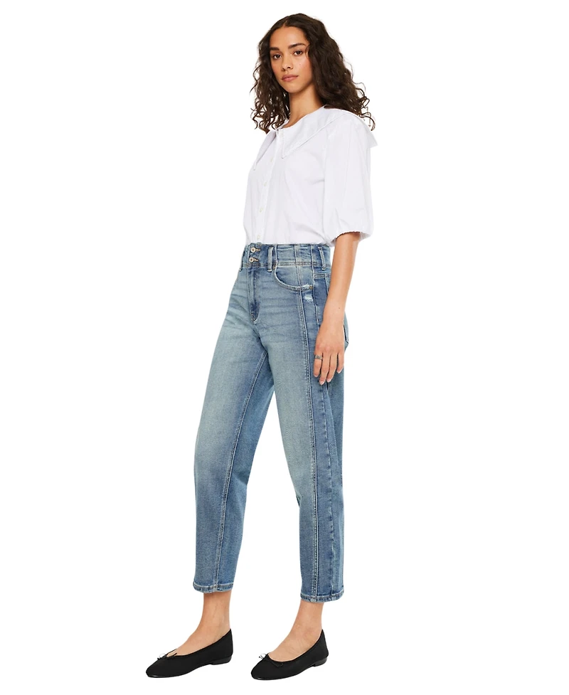 KanCan Women's Usa Juniors' Jane Ultra High-Rise Slim Barrel Jeans