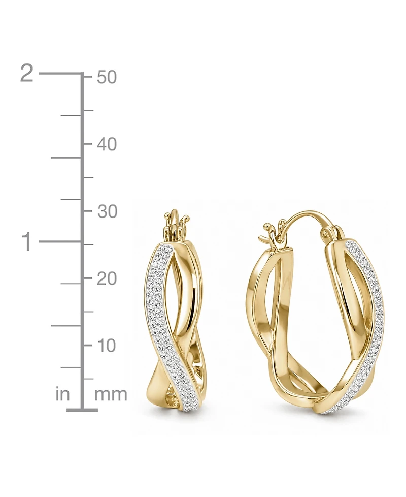 And Now This Crystal Infinity Hoop Earrings