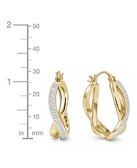 And Now This Crystal Infinity Hoop Earrings