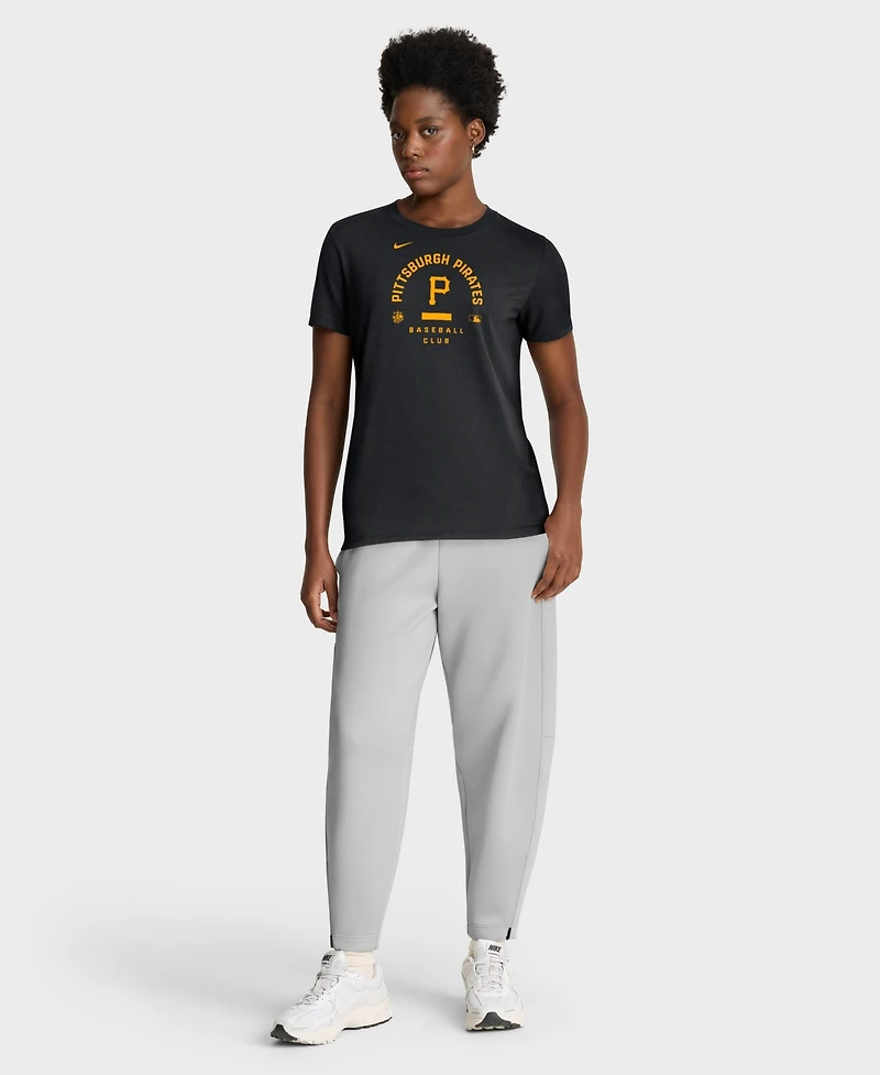 Nike Women's Black Pittsburgh Pirates Authentic Collection Early Work Tri-Blend Dri-fit T-Shirt